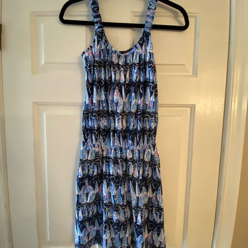 Lilly Pulitzer Loro Romper - Low Tide Navy Sails and Stripes